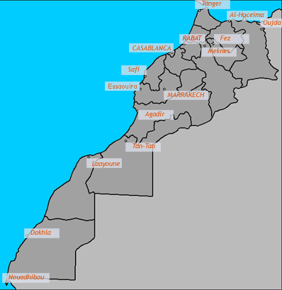 Carte du Maroc interactive